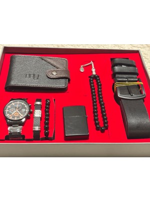 Erkek Sevgililer Günü Hediye Seti | Saat, Cüzdan, Kemer, Tesbih ve Bileklik | 14 Şubat Özel