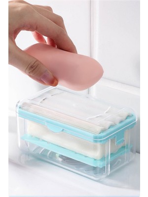 Munico Silindirli Çok Fonksiyonlu Sabun Kutusu Ovasız Yay Hızlı Drenajlı Duş Çamaşır Sabunu Tutucu Yıkama