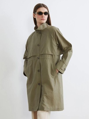 LC Waikiki Gömlek Yaka Kadın Yağmurluk  (S6)