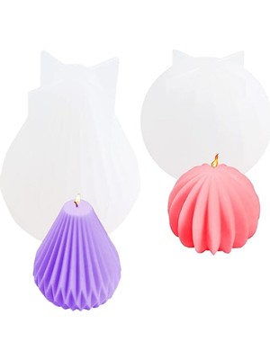 Craftto Kaktüs ve Armut Form Silikon Mum Kalıbı 2_li Set