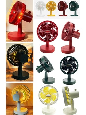 Munico Renkli Yatak Odası Için Masaüstü Kişisel Masa Lambası Fanı USB Şarj Rüzgar Seviyeleri Gamer Ofis Pro