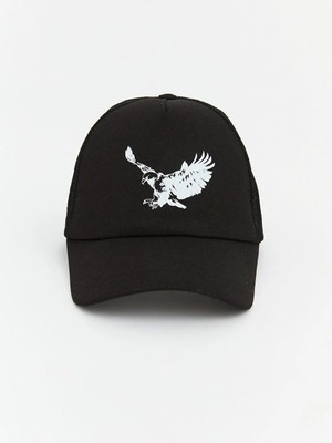 LC Waikiki Siyah Baskılı Erkek Çocuk Kep Şapka  (S6)