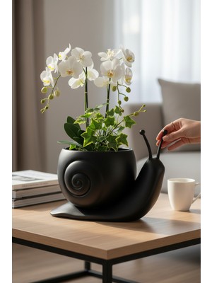 Pazarois Salyangoz Figürlü Tasarım Vazo