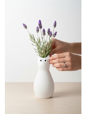 Pazarois Kedi Figürlü Tasarım Vazo