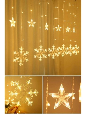 3E Grup Kar Tanesi Perde LED