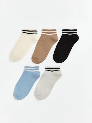 LC Waikiki Karışık Çizgili Erkek Çocuk Patik Çorap 5 Li  (S6)