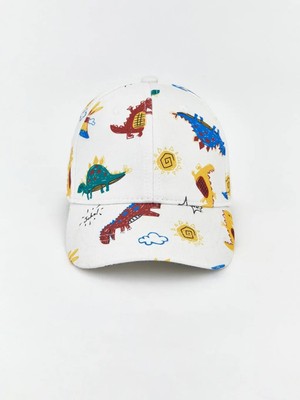 LC Waikiki Karışık Dinozor Baskılı Erkek Bebek Kep Şapka  (S6)