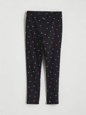 LC Waikiki Siyah Desenli Kız Çocuk Tayt  (S6)