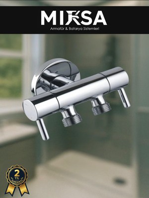Mixsa Çiftli Taharet Ara Musluğu Batarya-Klozet Için Uygundur