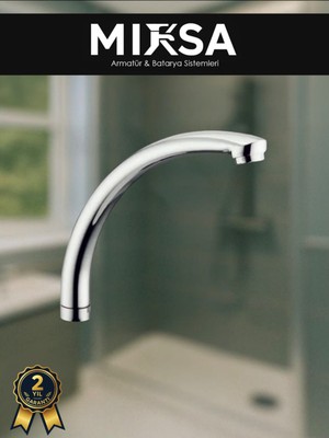 Mixsa Mix Kuğu Mutfak, Lavabo, Banyo Musluğu Batarya Borusu 20 cm Uzun Boru