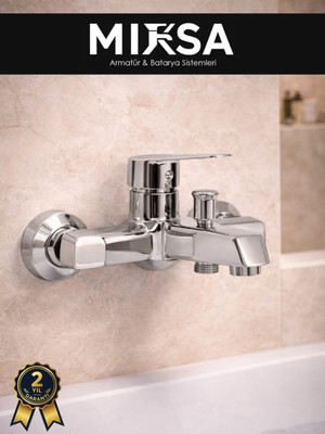 Mixsa Krom Kare Banyo Duş Bataryası Ağır Gövdeli 2 Yıl Garantili, Yerli Üretim