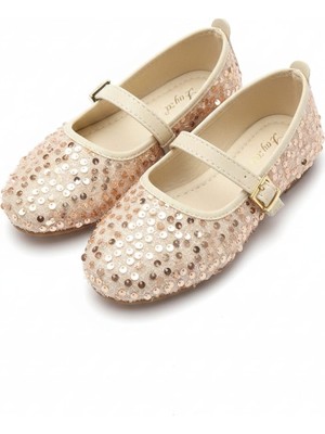 Klay Shoes Kadın Pullu Şık Tokaĺı Rahat Babet