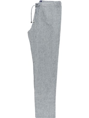 Abdullah Kiğılı Regular Fit Standart Kesim Beli Lastikli İpli Keten Jogger Pantolon
