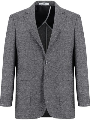 Kiğılı 4 Drop Relaxed Fit Rahat Kesim Desenli Keten Karışımlı Ceket