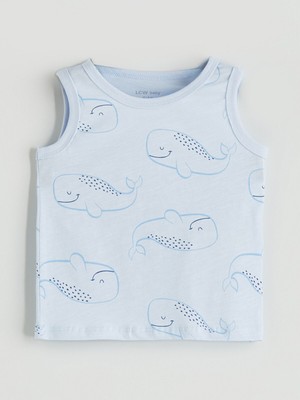 Lc Waikiki Yeni Sezon Bisiklet Yaka Baskılı Erkek Bebek Atlet