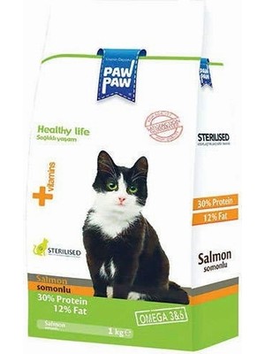 Delixa Paw Paw Kısır Yetişkin Kedi Maması Somonlu 1 kg