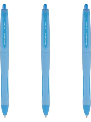 Hepta Collection Serve Jel Kalem 07MM Pastel Mavı 3lü Set