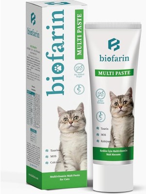 Delixa Biofarin Kediler Için Multi Paste 100GR Bağışıklık Sistemi Destekleyici Tüy Yumak Önleyici Multivita