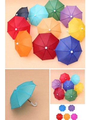 Munico Ev Aksesuarları Renkli Sevimli Mini Şemsiye Duvar Cam Balkon Teras Tutucu Dekoratif Mini Şemsiye