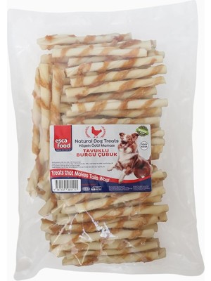 Hepta Collection Esca Food Tavuklu Burgu Kemik 12 Santimetre 100’LÜ 700 Gram Köpek Ödül Maması