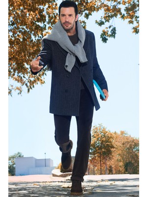 Kiğılı 4 Drop Relaxed Fit Rahat Kesim Likralı Pileli Kadife Pantolon