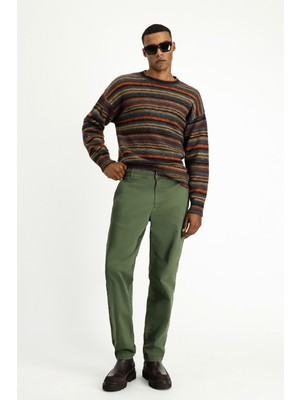 Kiğılı 6 Drop Regular Fit Standart Kesim Likralı Kanvas / Chino Pantolon
