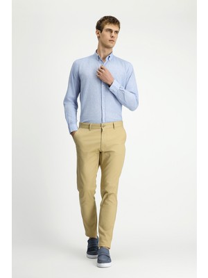 Kiğılı Regular Fit Standart Kesim Likralı Kanvas / Chino Pantolon
