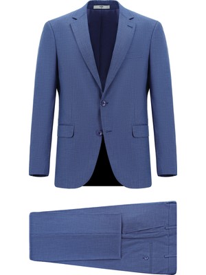 Kiğılı 7 Drop Slim Fit Dar Kesim Desenli Takım Elbise