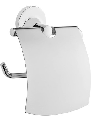 Delixa Vitra Base 300 A44112 Tuvalet Kağıtlığı, Kapaklı Krom