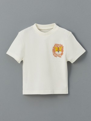 Lc Waikiki Yeni Sezon Bisiklet Yaka Baskılı Erkek Bebek Tişört