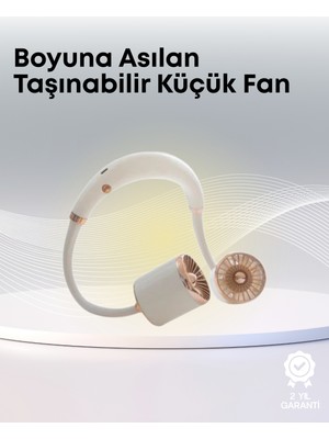 Mestore Yazlık Taşınabilir Sessiz Boyun Fanı 3 Kademe Hız Ayarlı