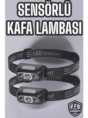 Mestore Kafa Lambası Kamp Lambası LED Işık Şarjlı Ayarlanabilir
