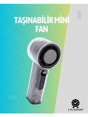 Mestore Mini El Fanı | 3000MAH Pil | Type-C Şarj Girişi | Kompakt ve Hafif Tasarım