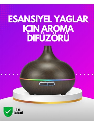 Mestore Zamanlayıcılı ve Otomatik Kapanmalı Aromaterapi Nemlendirici Difüzör