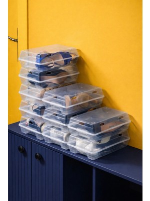 Şeffaf Bayan Ayakkabı Kutusu 10 lu Paket