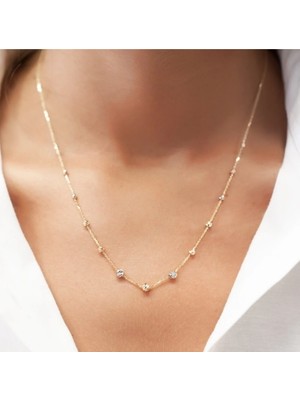 Ariş Pırlanta İtalyan Model Dorika Toplu Altın Kolye