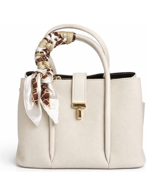 Zerva Queen Kadın El & Çantası | Fularlı/Şallı Kulplu | Gold Kilitli | Günlük & Şık Tasarım