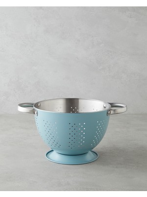 English Home Makeda Paslanmaz Çelik Süzgeç 22 cm Açık Mavi
