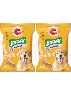 Delixa Köpekler Için Biscrok Ödül Bisküvisi, 200 gr 2li Paket