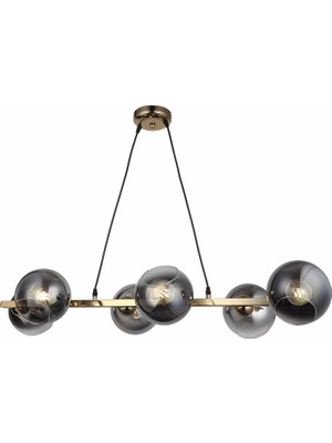 Delixa Lucea Canoest 6'lı Sıralı Koyu Altın Avize 6XE27