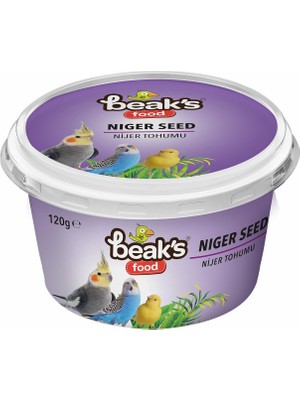Delixa Beak's Kuşlar Için Ek Besinler, Nijer Tohumu, 120 G x 4 Adet