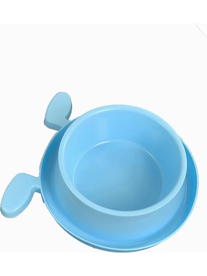 Delixa Plastik Köpek Kulaklı Mama ve Su Kabı 400 ml Turkuaz