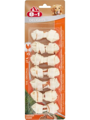 Delixa 8in1 Delights Xs Boy Kemik 7'li, 84 gr Köpek Ödülü