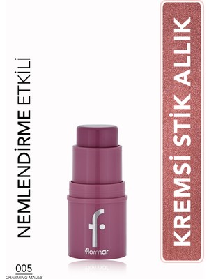 Flormar To Go Işıltılı & Doğal Bitişli Yoğunluğu Ayarlanabilir Kremsi Stick Allık (005 Charming Mauve) 8682536098496