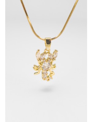 Stella Fortis Zarif Akrep Figürlü Kadın Kolye – Zirkon Taşlı | Paslanmaz Çelik