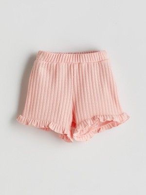 Lc Waikiki Yeni Sezon Beli Lastikli Paçası Fırfırlı Kız Bebek Şort