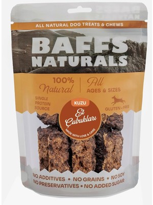 Delixa Baffs Naturals Kuzu Et Çubuk 100% Doğal Köpek Ödül Maması 100 gr (100 gr x 1 Adet)