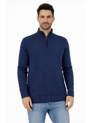 Modaplaza Erkek Polo Yaka Fermuarlı Kazak 743