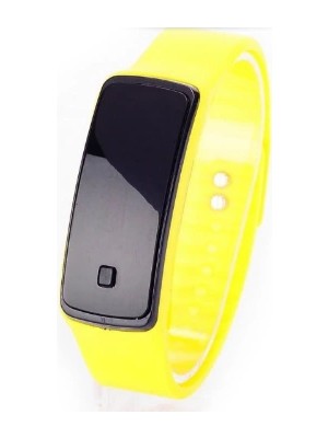 Pazarcan Siyah Ekranlı LED Kol Saati (Sarı)