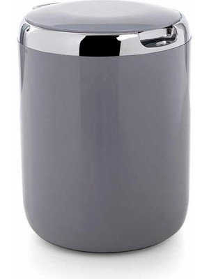 Delixa Pasifik Plastik Kapaklı Çöp Kovası 3 Lt, Gri